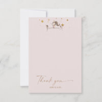 Pink Gymnastics Tumbling Birthday Thank You