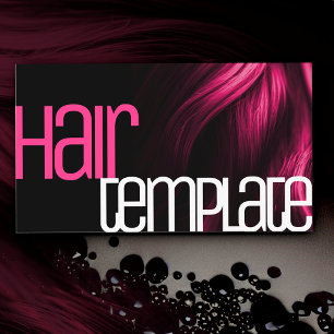 Pink Hair Modern Neon Bright Colours Hairdresser  Business Card