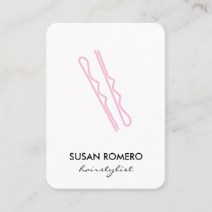 Pink Hair Pins Appointment Card