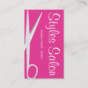 Pink Hair Salon Business Card 1