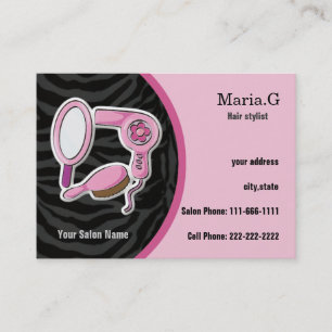 Pink Hair Salon businesscards Appointment Card