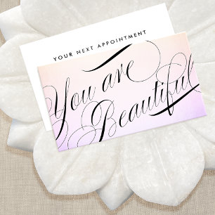 Pink Hair Salon Spa Appointment Reminder Card