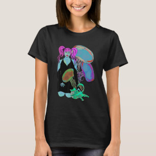 Pink Haired Beauty With Kindred Spirited Jellyfish T-Shirt