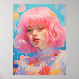 Pink Haired: The Essence of Femininity Poster