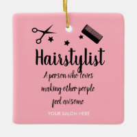 Pink Hairstylist Quote Funny Hairdresser Stars