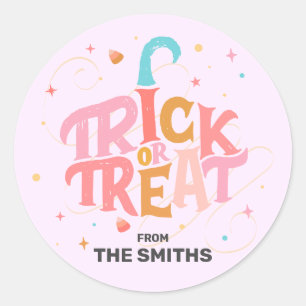 Pink Halloween, Classic Round Stickers