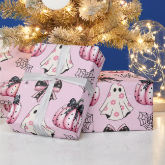 Pink Halloween - Cute and Spooky Pastel Goth Wrapping Paper