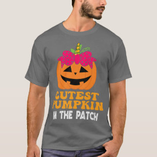 Pink Halloween Cutest Pumpkin In The Patch Girls K T-Shirt