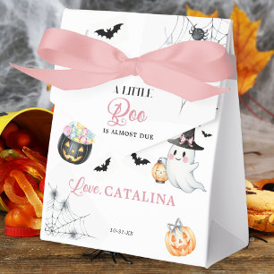 Pink Halloween Ghost Baby Shower Favour Box