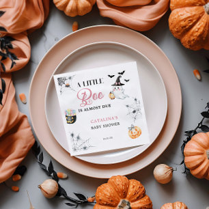 Pink Halloween Ghost Baby Shower Napkin