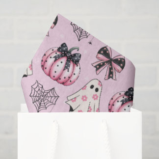 Pink Halloween Ghost  Tissue Paper
