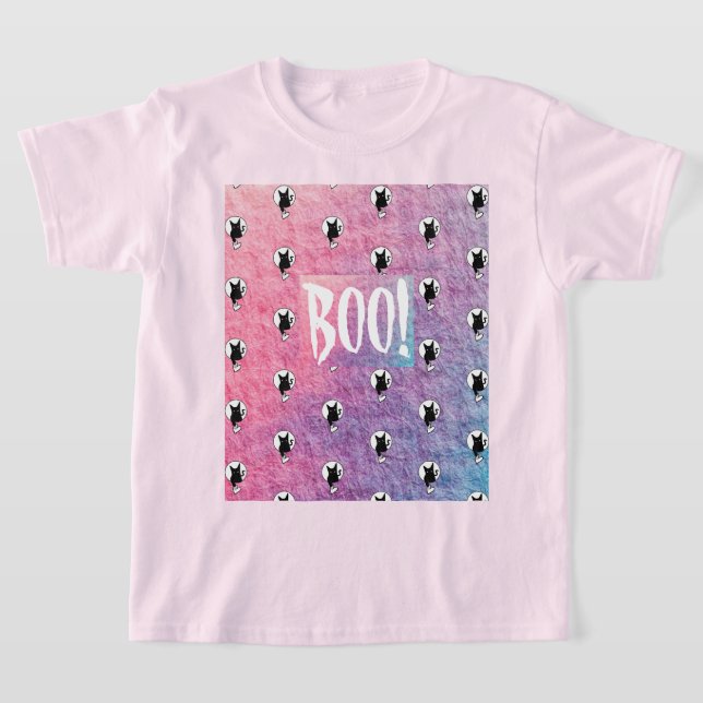 Pink Halloween Kid's T-Shirt by Poet Adiela Akoo (Laydown)