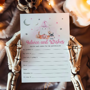 Pink Halloween Little Boo Advice and Wishes Game