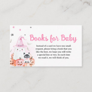 Pink Halloween Little Boo Baby Books for Baby Enclosure Card