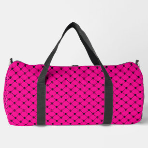 pink halloween skull crossbones print  duffle bag