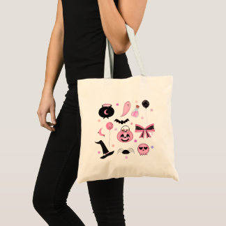 Pink Halloween Tote Bag