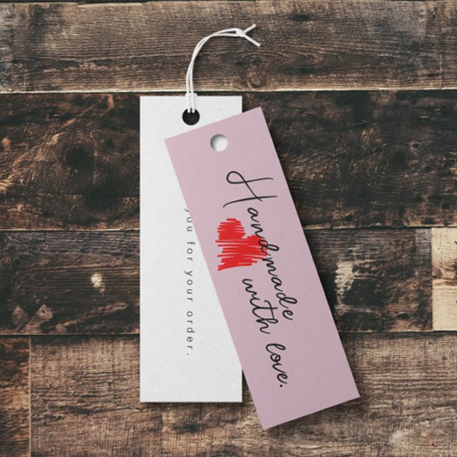 Pink Handmade With Love Hang Tag Cards (Creator Uploaded)