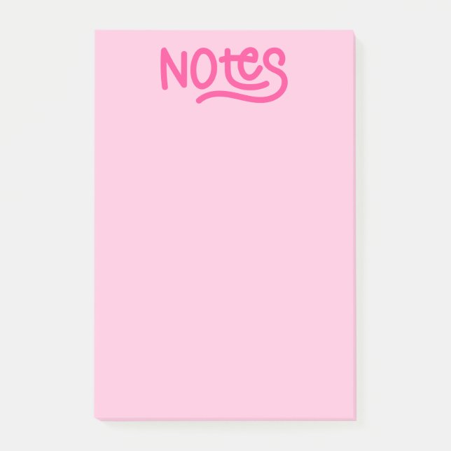 Pink Handwriting Notes Typography (Front)