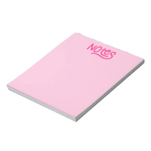 Pink Handwriting Typography Notepad