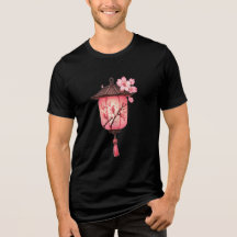 Pink Hanging Lantern with Cherry Blossoms