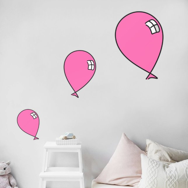Pink Happy Balloons Three Sizes Window Cling (Lovely touches for your spaces.)