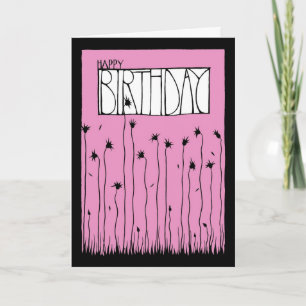 Pink Happy Birthday Card