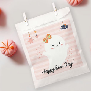 Pink Happy Boo Day Kawaii Ghost Birthday Favour Bags