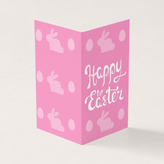 Pink Happy Easter Pack of 25 Mini Cards (Outside)
