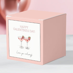 Pink Happy Galentine's Day Cocktails  Love You Bff Favour Box
