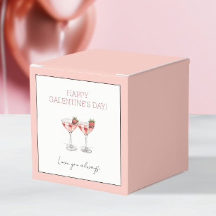 Pink Happy Galentine's Day Cocktails  Love You Bff Favour Box