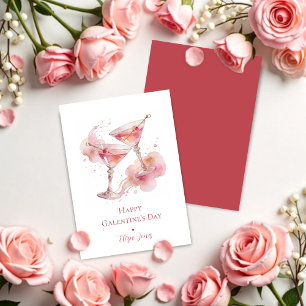 Pink Happy Galentines Day for Best Friend Card