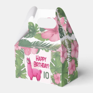 Pink Happy Smiling Lama Favour Box