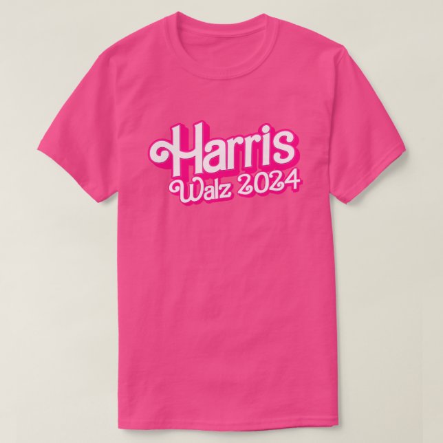 Pink Harris Walz 2024 T-Shirt (Design Front)