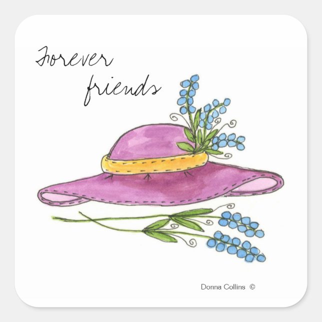 Pink Hat Sticker (Front)