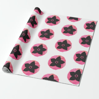 Pink Hawaiian Flower Pattern Wrapping Paper
