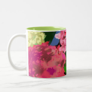 Pink Hawaiian Flower Two-Tone Coffee Mug