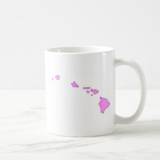 pink hawaiian island coffee mug