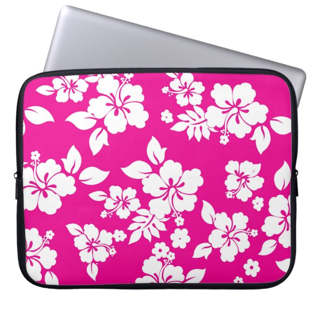 Pink Hawaiian Laptop Sleeve (Front)