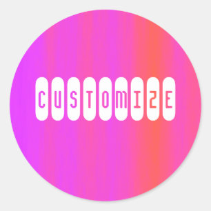 Pink Haze - Template Classic Round Sticker