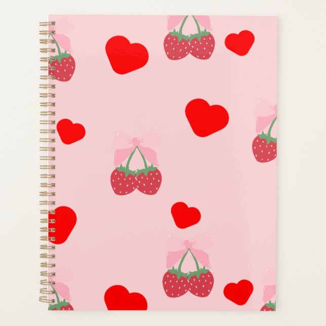 pink heart and berries  planner (Front)