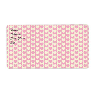 Pink Heart Background Shipping Label