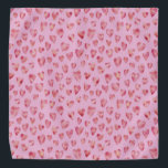 Pink Heart Bandanna<br><div class="desc">Watercolour Heart Design on pink background.
Other colours available.

Please contact me for customisation and special requests.
(c) Zoe Chapman Design</div>