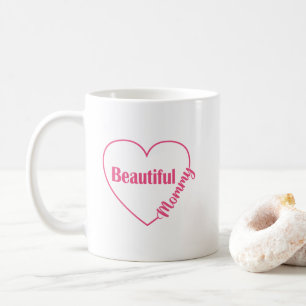 Pink Heart Beautiful Mummy Coffee Mug