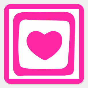 Pink Heart Big Love Sticker