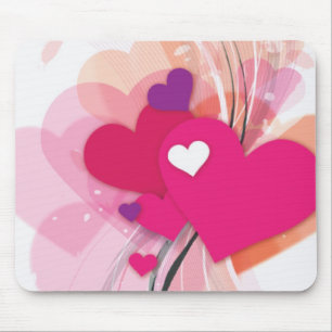 Pink Heart Boquet Mouse Pad