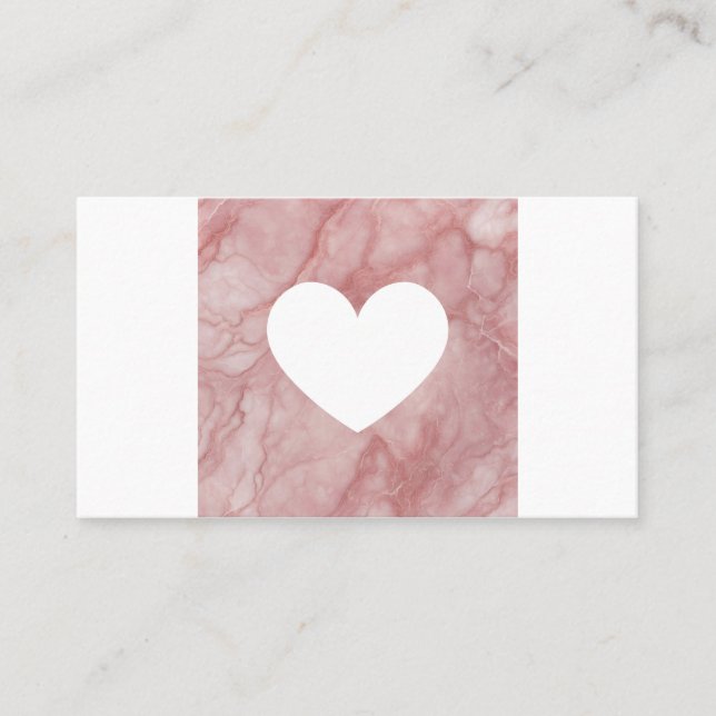 Pink heart  business card (Front)