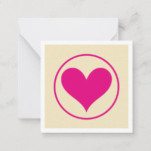 Pink heart card