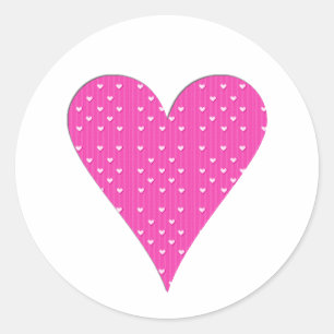 Pink Heart Collection Classic Round Sticker
