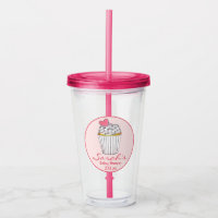 Pink Heart Cupcake Bridal Baby Shower Favour