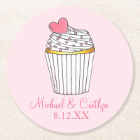 Pink Heart Cupcake Bridal Baby Shower Wedding